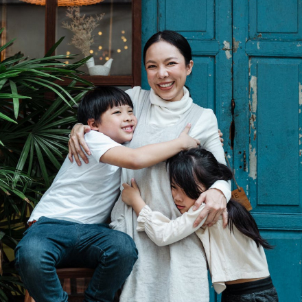 family hugging