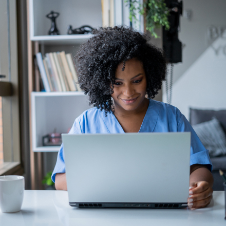 person using computer